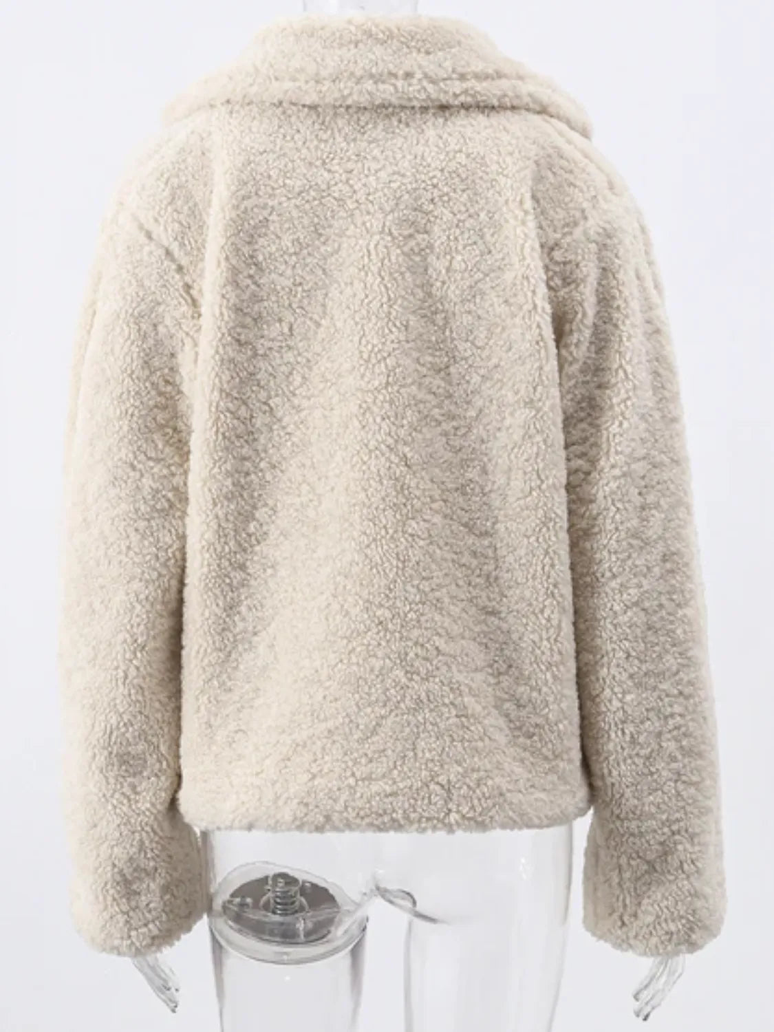 Casaco Feminino Teddy em Lã Peluciado com Bolsos - Aurora