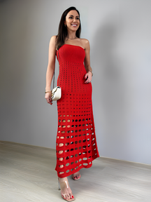 Vestido Feminino Longo Tomara que Caia com Modelagem Sereia - Serena